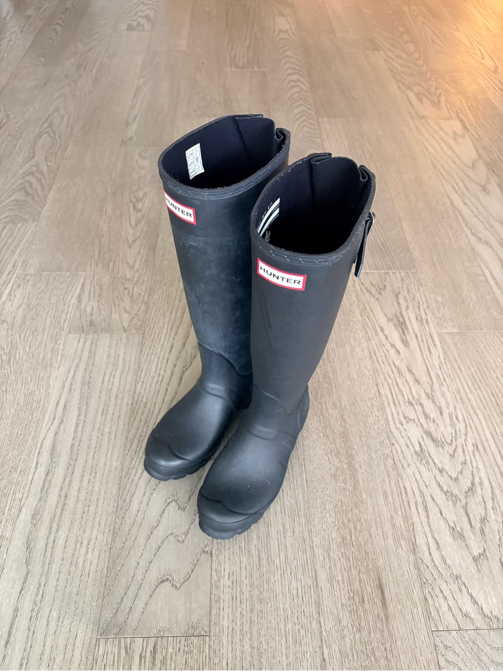 Hunter Matte Black Knee-High Rubber Rain Boots